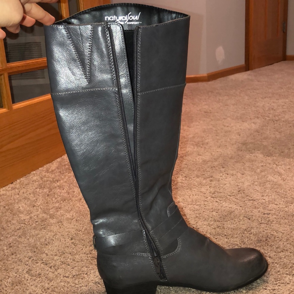 Natural Soul Gray Riding boots